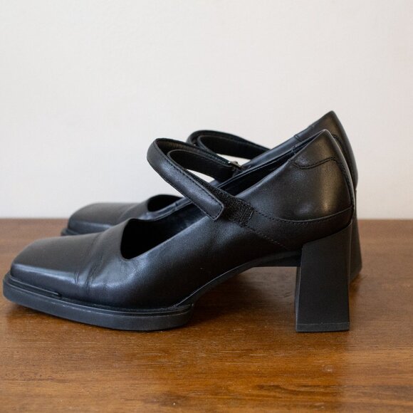 Vagabond Black Heeled Mary Janes - Picture 7 of 8